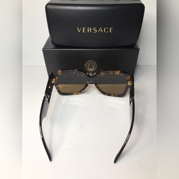 Authentic New Versace Sunglasses Women's 4402 5119/73 Havana-Gold/Bronze 59mm - Picture 7 of 13